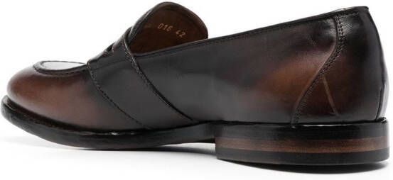 Officine Creative Temple leren loafers Bruin