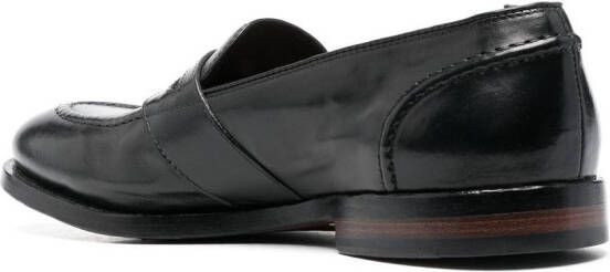 Officine Creative Temple leren penny loafers Zwart