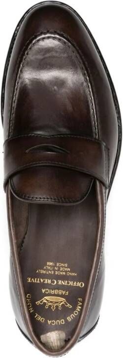 Officine Creative Tulane 003 leren loafers Bruin