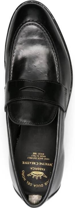 Officine Creative Tulane 003 leren loafers Zwart