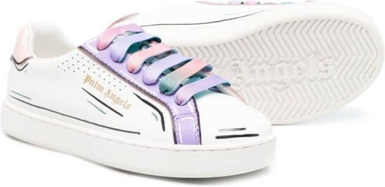 Palm Angels Kids Leren sneakers Wit