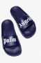 Palm Angels Kids Slippers met logoprint Blauw - Thumbnail 4