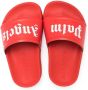 Palm Angels Kids Badslippers met logo-reliëf Rood - Thumbnail 3