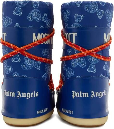 Palm Angels Kids x Moon boot Kids Laarzen met beerprint Blauw