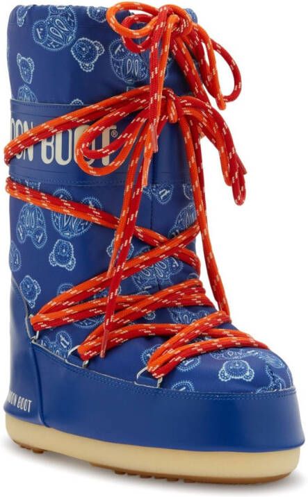 Palm Angels Kids x Moon boot Kids Laarzen met beerprint Blauw