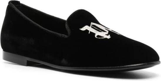 Palm Angels Loafers met geborduurd logo Zwart