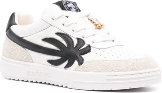 Palm Angels Leren sneakers met logo-applicatie Wit