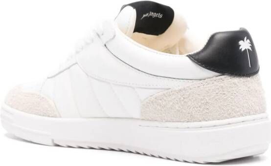 Palm Angels Leren sneakers met logo-applicatie Wit