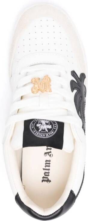 Palm Angels Leren sneakers met logo-applicatie Wit