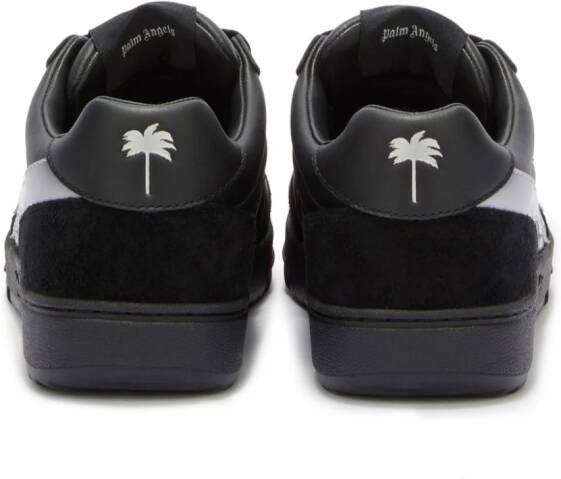 Palm Angels Palm Beach University leren sneakers Zwart