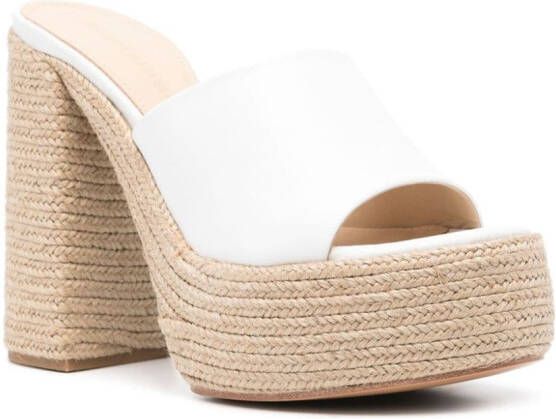 Paloma Barceló 125mm espadrilles met plateauzool Wit