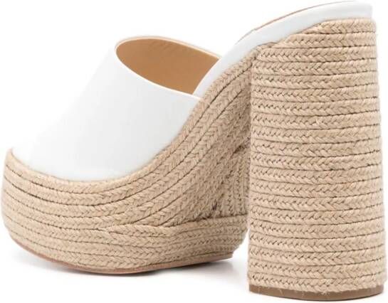 Paloma Barceló 125mm espadrilles met plateauzool Wit