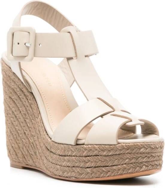 Paloma Barceló Alison 130 mm sandalen met sleehak Beige