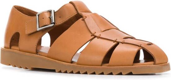 Paraboot Pacific sandalen met gesp Bruin