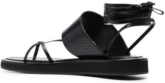 Paris Texas Leren sandalen Zwart