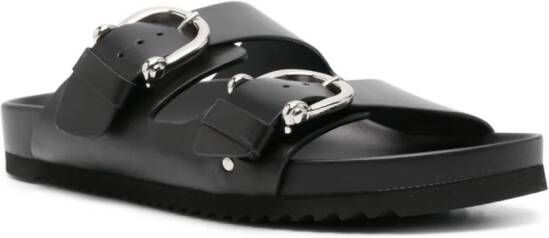 P.A.R.O.S.H. Leren sandalen met gesp Zwart