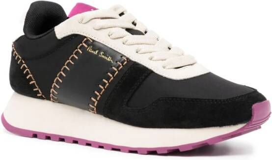 Paul Smith Eighties sneakers met colourblocking Zwart