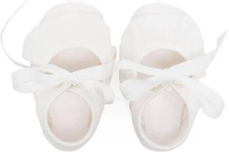 Paz Rodriguez Babyschoentjes met strikdetail Wit