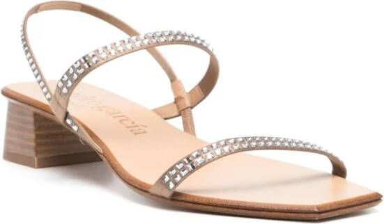 Pedro Garcia Zidone 30 sandalen verfraaid met kristal Bruin