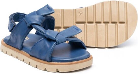 Pépé Kids Giulia leren sandalen Blauw