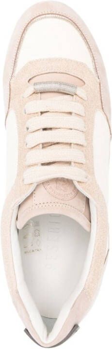 Peserico Punto Luce leren sneakers Beige