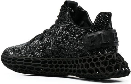 Philipp Plein Skeleton Caviar low-top sneakers Zwart