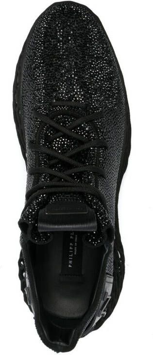 Philipp Plein Skeleton Caviar low-top sneakers Zwart