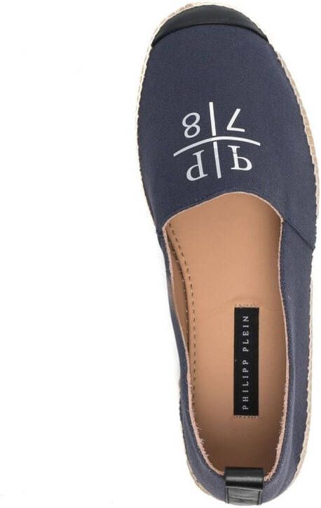 Philipp Plein Espadrilles met logoprint Blauw