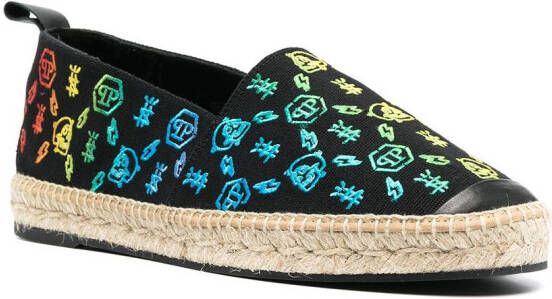 Philipp Plein Espadrilles met logoprint Zwart