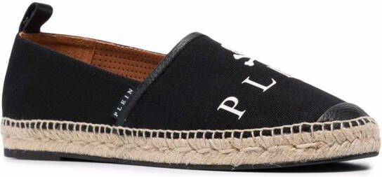 Philipp Plein Espadrilles met logoprint Zwart