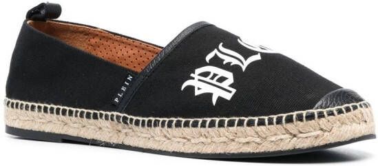 Philipp Plein Espadrilles met logoprint Zwart