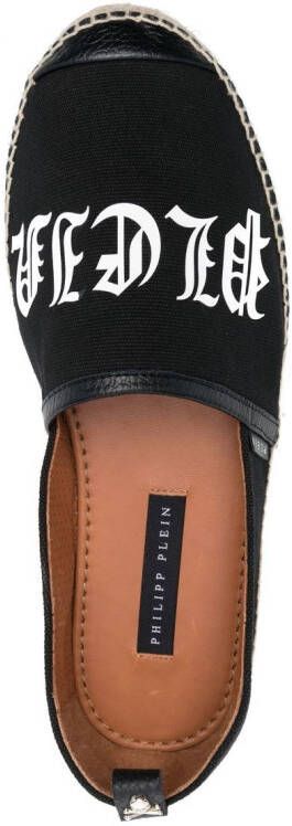 Philipp Plein Espadrilles met logoprint Zwart