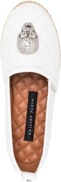 Philipp Plein Espadrilles verfraaid met doodskop Wit