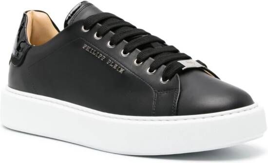 Philipp Plein Hexagon leren sneakers Zwart