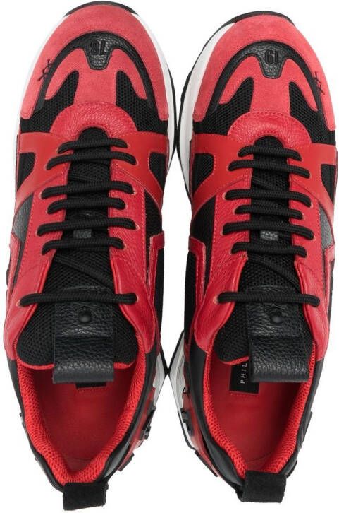 Philipp Plein Hexagon low-top sneakers Rood