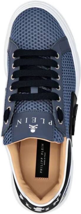 Philipp Plein Hexagon sneakers met metallic-effect Blauw