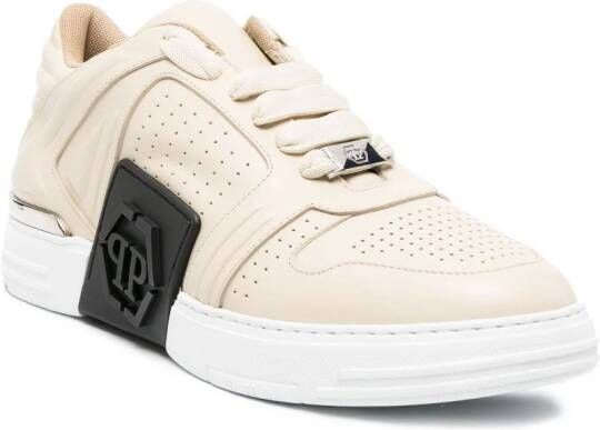 Philipp Plein Leren sneakers Beige