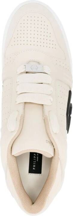 Philipp Plein Leren sneakers Beige