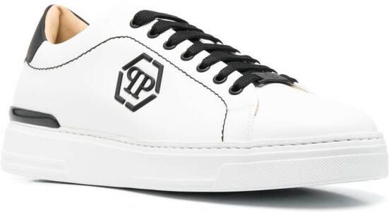 Philipp Plein Leren sneakers Zwart