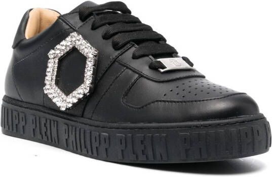 Philipp Plein Leren sneakers Zwart