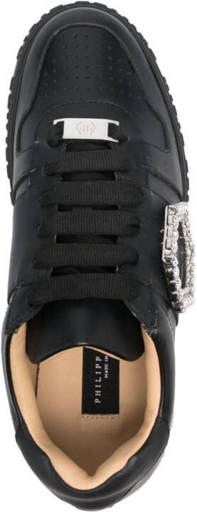 Philipp Plein Leren sneakers Zwart