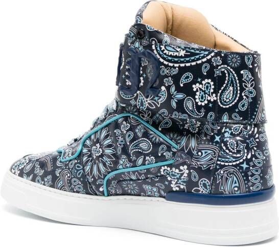 Philipp Plein Sneakers met paisley-print Blauw