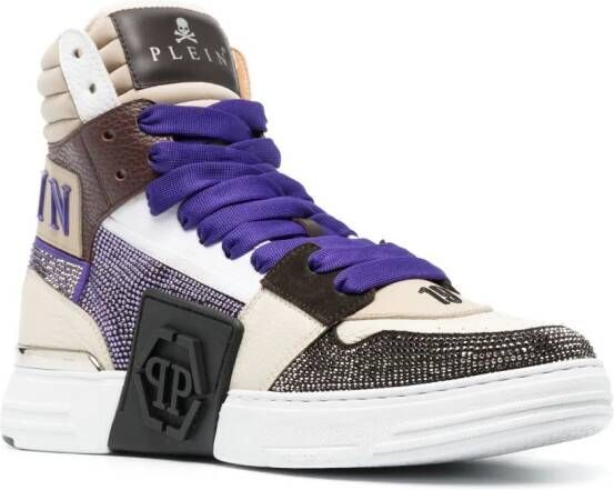 Philipp Plein Phantom Skull & Bones high-top sneakers Beige