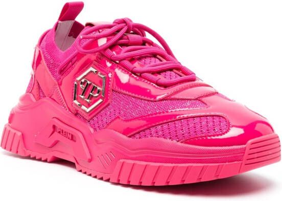 Philipp Plein Predator low-top sneakers Roze