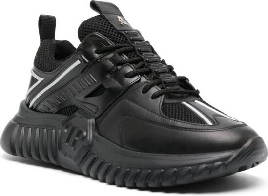 Philipp Plein Runner sneakers met vlakken Zwart