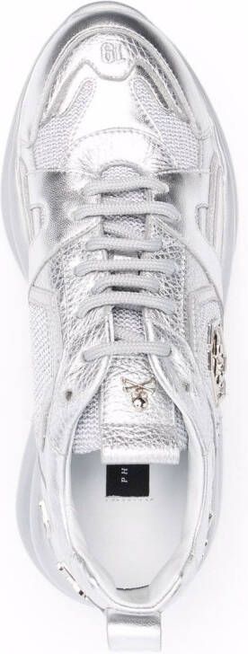 Philipp Plein Runner low-top sneakers Zilver