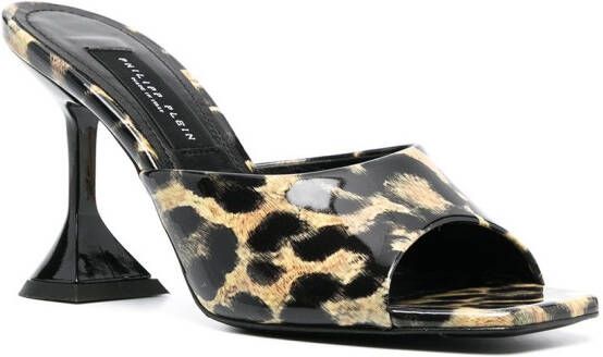 Philipp Plein Sandalen met luipaardprint Zwart