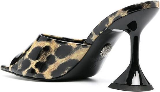 Philipp Plein Sandalen met luipaardprint Zwart