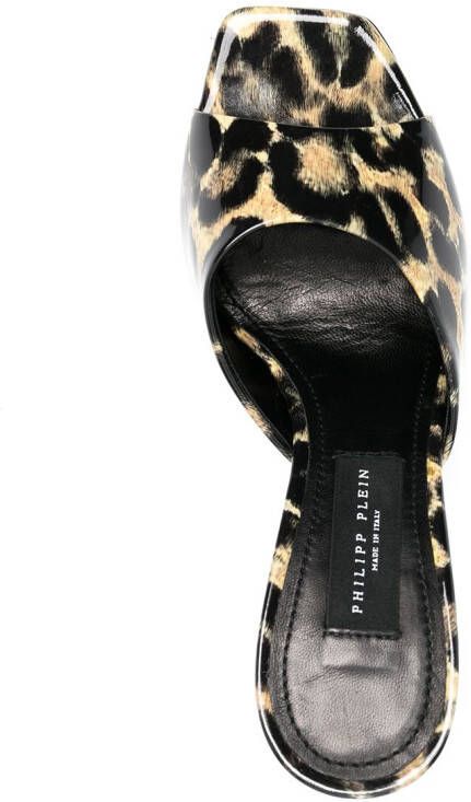 Philipp Plein Sandalen met luipaardprint Zwart