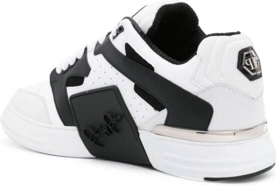Philipp Plein Sneakers met logo-reliëf Wit